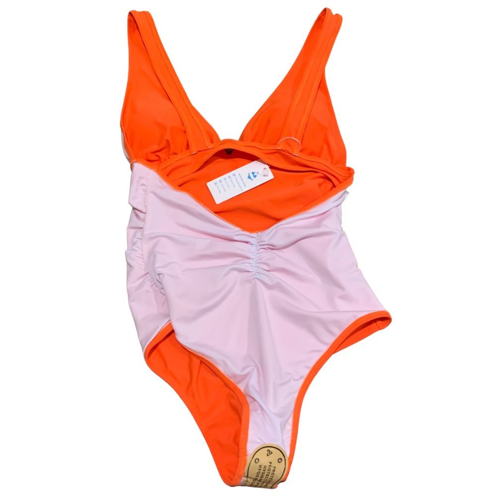 NWT Beachsissi Orange One Piece Swim Suit | Size Small - Picture 7 of 8